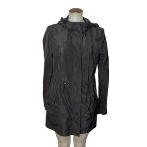 Black Windbreaker coat